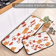 thumbnail image 6 of Coolnut Cute Goldfish and Bubble Kitchen Mat - Cushioned Anti Fatigue Kitchen Rug Set of 2, Non Slip Waterproof Kitchen Mats for Kitchen, Laundry, Sink, Office 19.7"×27.6"+19.7"×47.2" Home Decor, 6 of 7