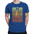 thumbnail image 2 of Vibrant Tropical Sailing Adventure Men's T-shirt Blue, 2 of 3