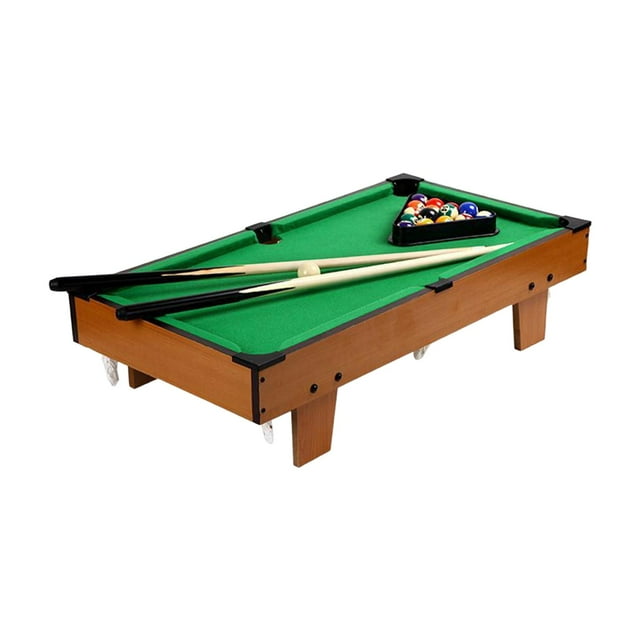jinwen Pool Table Set Game Toy 15 Colorful Balls, 1 Cue Ball Billiard Cues Wood