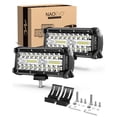 thumbnail image 1 of Barra de luces LED NAOEVO de 18 cm, 240 W, 24000 LM, 6500 K, para camión, barco, UTV, ATV, 1 of 9