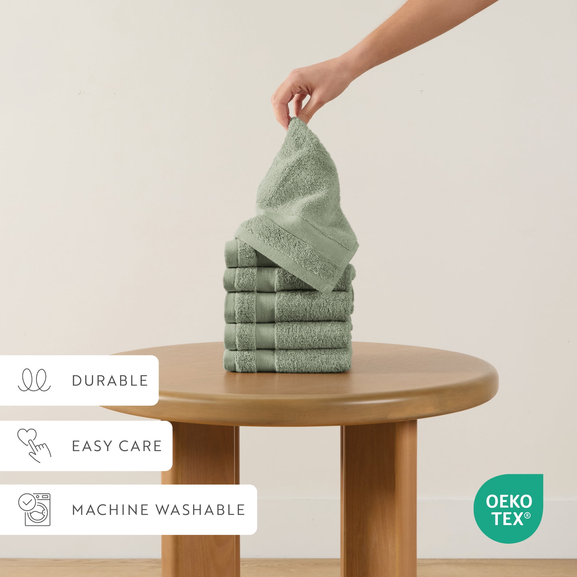 Noble Linens 6 pack Cotton Washcloths