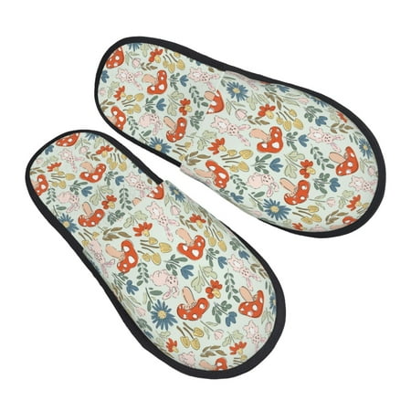 

Ocsxa Mens Womens Cozy Memory Foam Scuff Slippers Slip On Warm House Shoes Indoor/Outdoor Garden Of Little Bunnies Designs-Medium