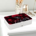 thumbnail image 6 of Skeleton PU Leather Earring Holder with Removable Compartment, Portable Necklace Organizer, Travel Organizer, Jewelry Display, 6 of 6