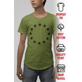 thumbnail image 2 of ShirtBANC Mens Stars Circle Dropcut Shirt Patriotic Style Comfortable Tee, 2 of 5