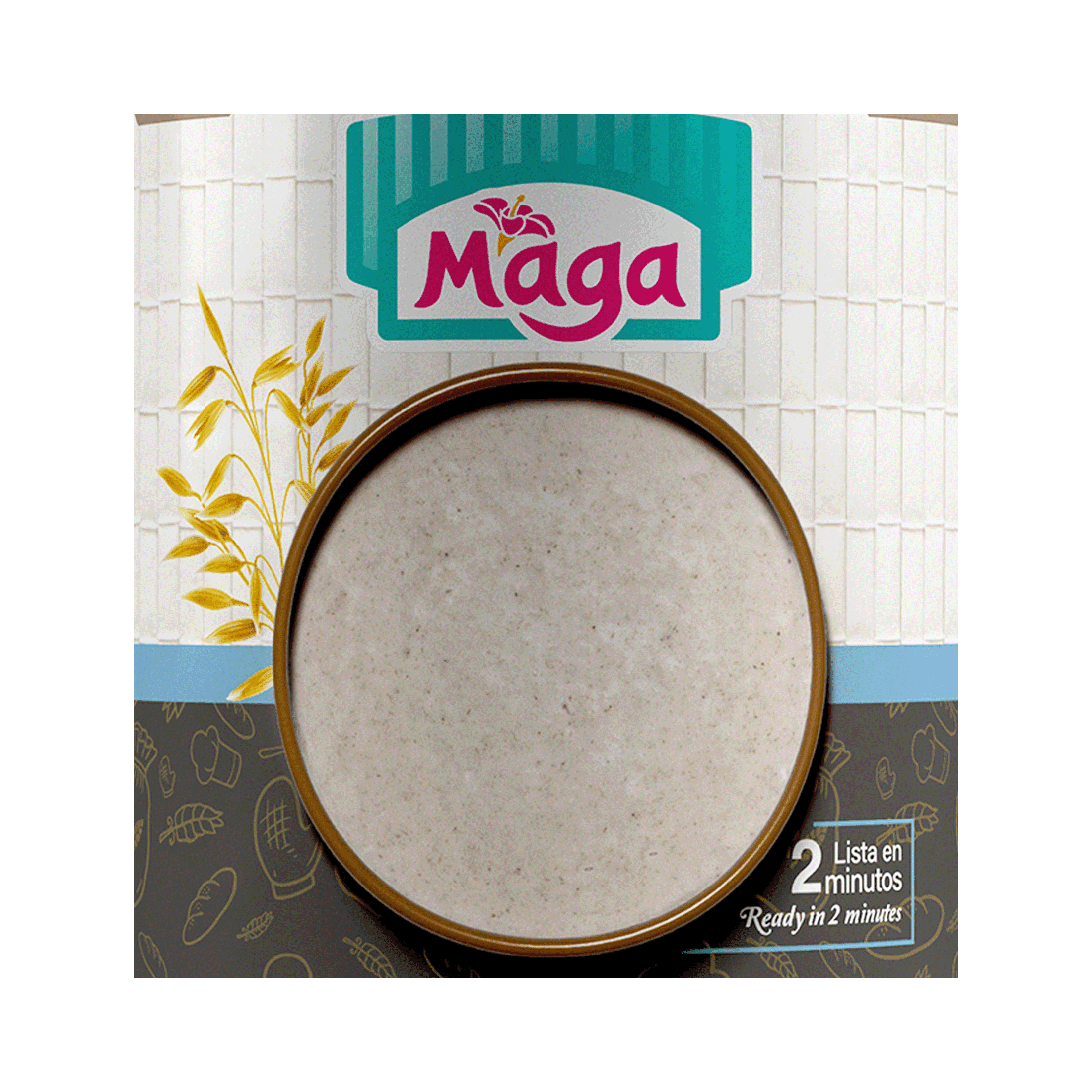 Maga Cream of Oats, Instant, Smooth, 16 oz, Shelf Stable Plastic Can