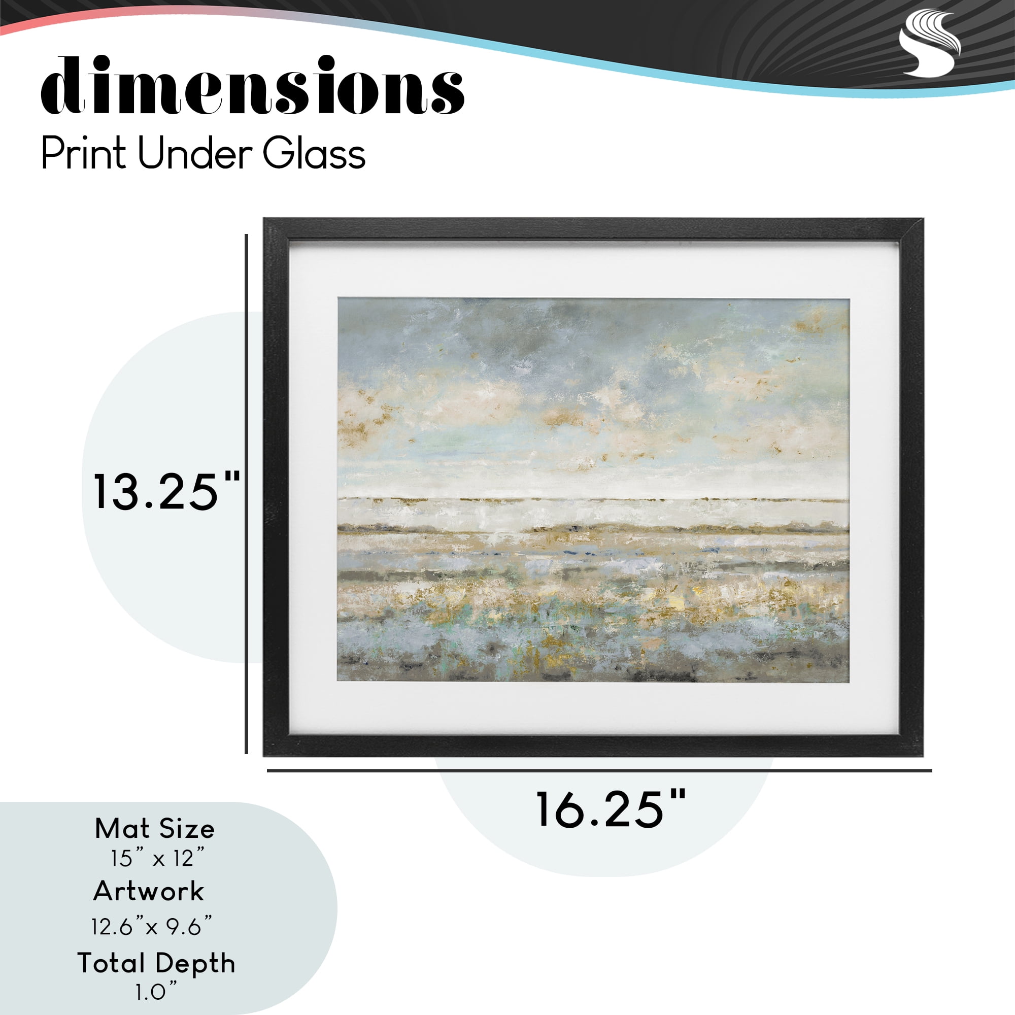 Stupell Industries Contemplative Mood Abstract Black Framed Print Under Glass, design by Lorenzo Collective