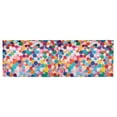 thumbnail image 6 of Yayeee Kitchen Valance Rod Pocket 54" x 18" Living Room Window Curtain, Blue Colorful Circles, 6 of 6