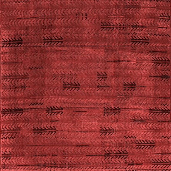 Ahgly Company Machine Washable Indoor Square Persian Red Bohemian Area Rugs, 8' Square