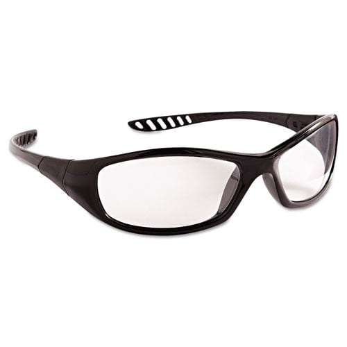 V40 Hellraiser Safety Glasses, Black Frame, Clear AntiFog Lens