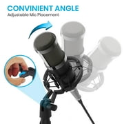 iDance Cardioid XLR Condenser Microphone Kit, Plug & Play Professional Studio Recording Microphone for Podcast, Gaming, USB Condenser Microphone, Broadcasting Microphone Kit