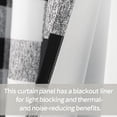 thumbnail image 3 of Cortinas DriftAway Buffalo Plaid, color negro y blanco, 132 x 304 cm, 3 of 9