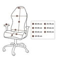 thumbnail image 6 of Mdesiwst 1 Set Computer Chair Cover Geometric Pattern Elastic Strap Zipper Easy to Install Washable Stretch Thickened Gaming Chair Protective Cover Kit, 6 of 8