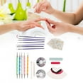 thumbnail image 2 of FAGINEY Nail Art Kit With Nail Art Brushes, Nail Dotting Tool, 2 Boxes Of Rhinestone Nail File And Polishing Block Nail Paint Brush Dotting Brush Nail Pen Tool Set, 2 of 8