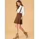 thumbnail image 4 of Vestido Allegra K con falda acampanada y bolsillo para mujer Caramelo XS, 4 of 6