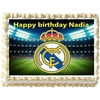 Soccer Futbol Real Madrid Cake Birthday Party Topper Image Decoration Frosting 1/4 Sheet