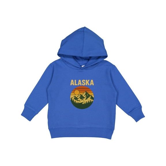 Inktastic Alaska Mountains Retro Outdoor Adventure Toddler Hoodie