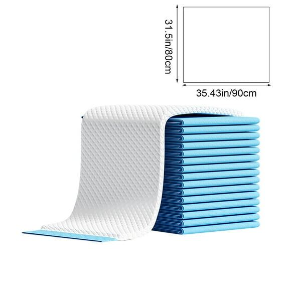 Protector de cama impermeable desechable para incontinencia, capa absorbente, color azul, varios tamaños, para uso doméstico, hospitalario, residencia de ancianos, cuidado de ancianos, barrera de hum