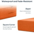 thumbnail image 6 of PARKWELL Outdoor 24" x 24" 4 Piece 6" Thicken Deep Seat Cushion Set,Water Repellent, Fade Resistant,Bottom and Back Cushion for Chair, Sofa, and Couch,Floor Futon Mat,Orange, 6 of 8