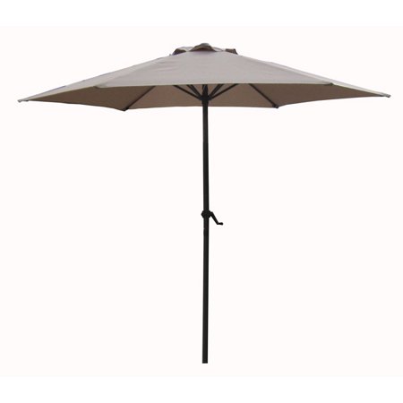 6 5ft Outdoor Patio Market Umbrella With Hand Crank Taupe Walmart Canada