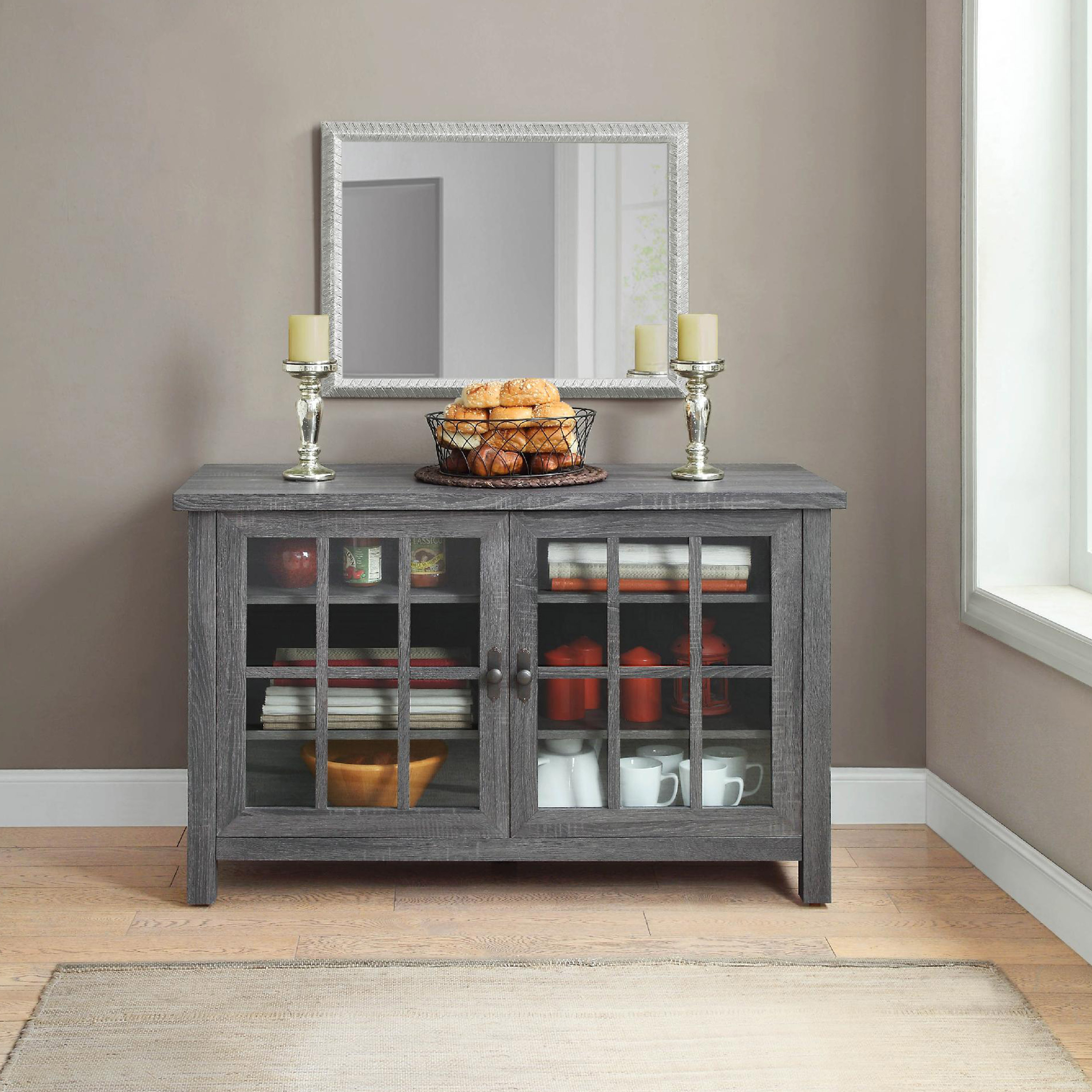 Better Homes & Gardens Oxford Square TV Stand for TVs up to 55", Gray - image 3 of 8
