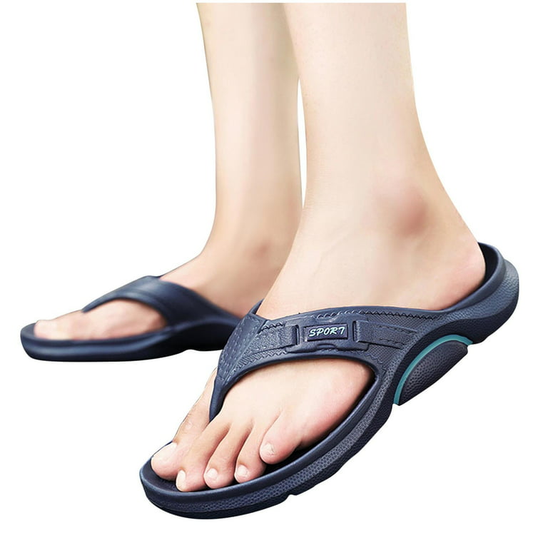 gakvov Slides For Womens Mens Thick-Soled Flip Flops Arch Support Soft  Thong Sandals Cloud Slippers Solid Color Increased Slippers Non-Slip  Clip-On Couple Beach Shoes 