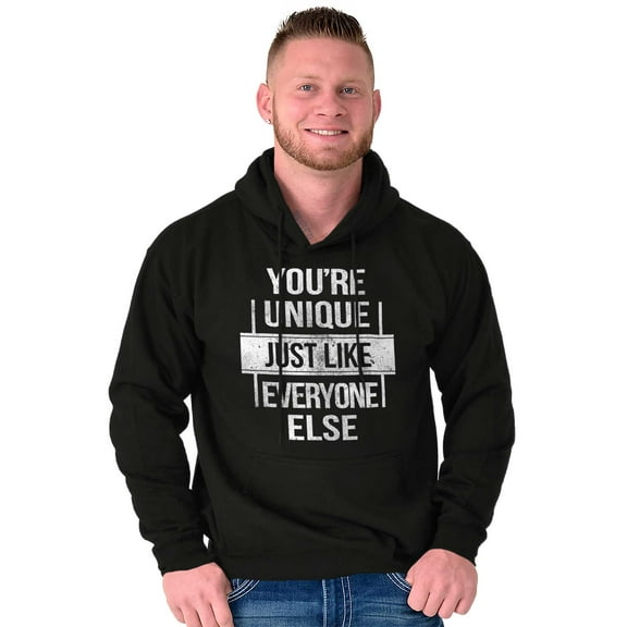 Unique Like Everyone Else Funny Unisex Plus Fleece Graphic Hoodie Brisco Brands 2X