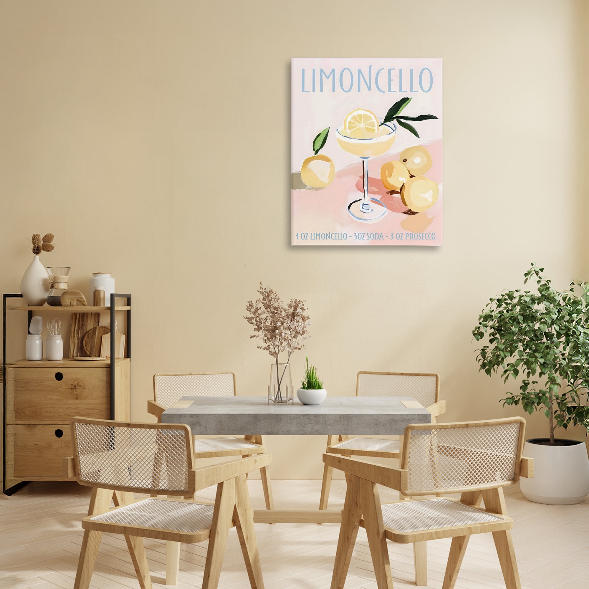 Stupell Industries Limoncello Summer Cocktail Canvas Wall Art, design by Sisi and Seb