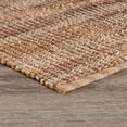 thumbnail image 3 of Ox Bay Natalia 2' x 3' Brown/Beige Grid Striped Braided Jute Indoor Area Rug, 3 of 5