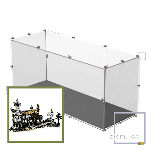 Display Case for LEGO® 10316 Lord of the Rings™ Rivendell™ (Black base)