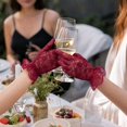 thumbnail image 4 of Women Lace Gloves Wedding Tea Party Elegant Short Novelty Floral Bridal Gloves for Wedding Opera Party, 4 of 5