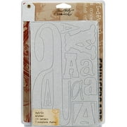 Grungeboard Alphas 26 Sheets/Pkg 5X8, Swirls