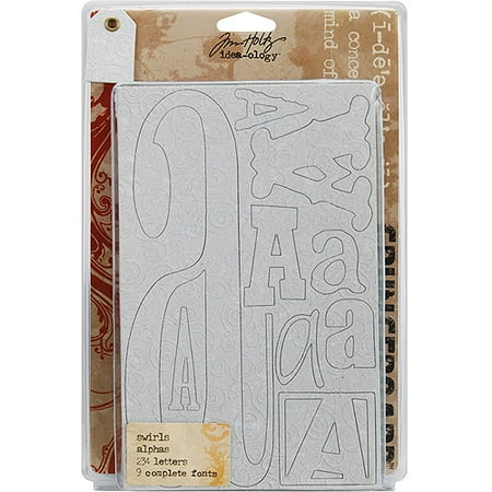 Grungeboard Alphas 26 Sheets/Pkg 5X8, Swirls