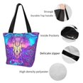 thumbnail image 5 of Kdxio Elephant in Tribal Style Women Reusable Grocery Bags Foldable Ripstop,Reusable Shopping Bags for Shopping,Gym,Gift, 5 of 7