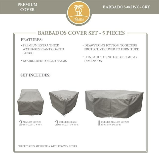 Housse de Protection BARBADOS-06l en Gris