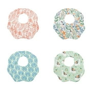 My Soft Life# 4pcs Muslin Infinity Scarf Bib Fashion Design Newborn Baby Burp Set Cloth ZB02030509
