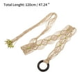 thumbnail image 3 of Unique Bargains 1 Pc Adjustable Waist Belt Bohemian Tie Belt Bohemian Wide Bound Pattern Khaki, 3 of 5