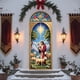 thumbnail image 4 of xihome Cubrepuertas navideño grande de polister, 90 x 200 cm, con diseño de Pap Noel., 4 of 6