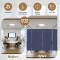 thumbnail image 5 of Pure Dark Blue Window Privacy Film, Simple Solid Color Static Cling UV Sun Blocking Heat Control Window Tint Day and Night, Non-Adhesive Reusable One Way Windows Privacy Cover 17.7''x78.7'', 5 of 7