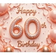 thumbnail image 4 of Floral Design Birthday Banner Glitter Numbers Decorative Balloons Birthday Celebration Banner for 60th Birthday Party Indoor Celebration Decoration, 4 of 7