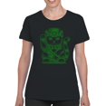 thumbnail image 2 of Lucky Maneki-Neko Cat in Leprechaun Hat St. Patricks Day Women's T-shirt, 2 of 3