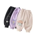 thumbnail image 2 of LYMAYTER Boys Girls Casual Sweatpants Toddler Drawstring Elastic Waist Cuffed Trousers Cartoon Pattern Ankle Spring Fall, 2 of 8