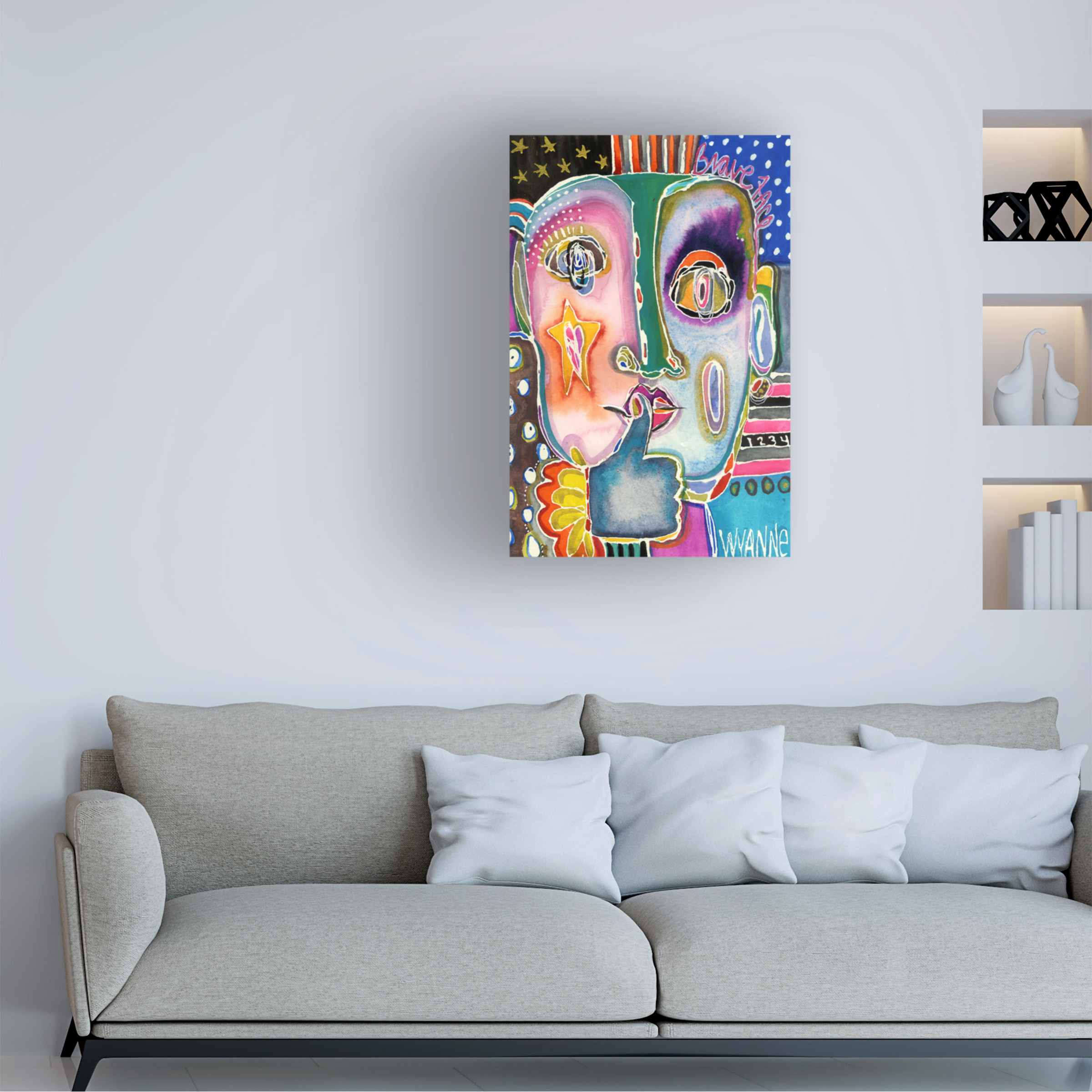 Wyanne 'Put Your Brave Face On' Canvas Art