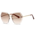 thumbnail image 1 of Gafas de sol AEVOGUE de gran tamaño con lente de diamante sin montura AE0534 para mujer, 1 of 1
