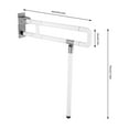 thumbnail image 2 of Handicap Grab Bars, Grab Bars for Bathroom, Foldable Stainless Toilet Grab Bar with Textured Grip, 23.6 Inch Medical Flip-Up Toilet Safety Rails with Leg for Elderly Pregnant Women Disabled, 2 of 18