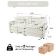 thumbnail image 2 of Oversized Chenille Loveseat Sofa, Oversized 2-Seater Small Cloud Couch, Modern Comfy Deep Seat Love Seat for Living Room Bedroom Office Apartment,DIY Combination,Beige, 2 of 10