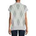 thumbnail image 3 of Time and Tru Women's Short Sleeve Argyle Polo Sweater, 3 of 5