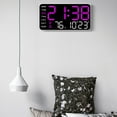 thumbnail image 3 of Digital Wall Clock, LED Screen Electronic Alarm Clock With Adjustable Brightness, Multi Functional Display 12/24H Table Clock, Wall Decoration Clock, 3 of 8