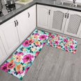 thumbnail image 2 of Pioneer Flower Floral Print Pattern Kitchen Rugs Sets Of 2,Anti Fatigue Kitchen Mat Rugs Non Slip Washable,Decorative Kitchen Floor Mats for Kitchen,Sink,Laundry,17"x30"+17"x47", 2 of 7