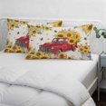 thumbnail image 4 of Spring Yellow Sunflowers King Size Pillow Cover, Pillowcase Protectors with Zipper, Breathable Decorative Throw Pillow Case Cover, Farmhouse Car Bees Country Pillow Shams for Couch Sofa 20x36Inch, 4 of 8