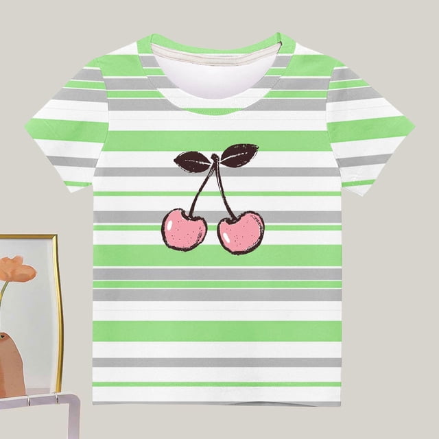 DecSea T-Shirt Respirant Unisexe d'Été pour Enfants Haut à Manches Courtes Col Rond Imprimé Lettre Décontracté pour Garçons